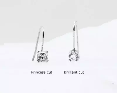 Solitaire Dangle Earring Brilliant Cut Diamond Simulant Bridal Earrings Bridesmaids Earrings Dainty Hook Earrings 