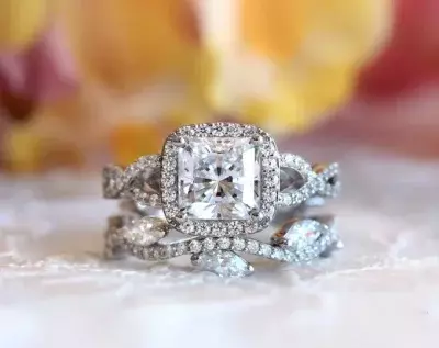 Diamond ring Custom bare diamond wedding ring female diamond pair ring decoration