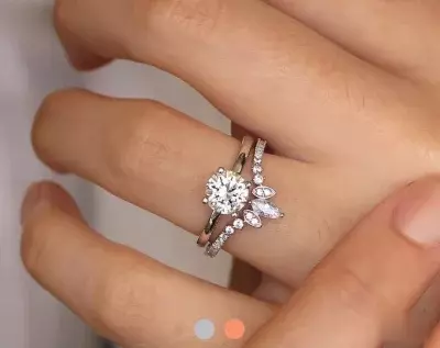 1.31 cttw Brilliant Solitaire Engagement Ring w/ Tiara Half Wedding Band Ring Dainty Bridal Set Wedding Ring Set 