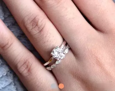 1.42 cttw Wedding Set Ring Bridal Set Solitaire Engagement Ring w/ Art Deco All or Half Eternity Band Ring 