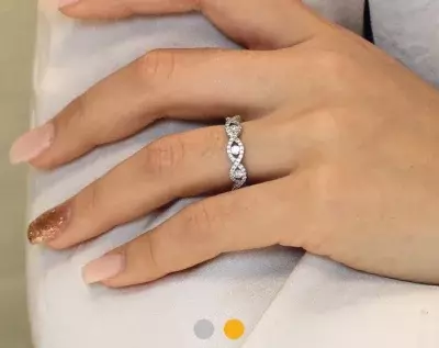 0.94 cttw Spiral Wedding Ring Twisted Knot Half Eternity Ring Crossover Band Ring Anniversary Ring Pave Set Stones 