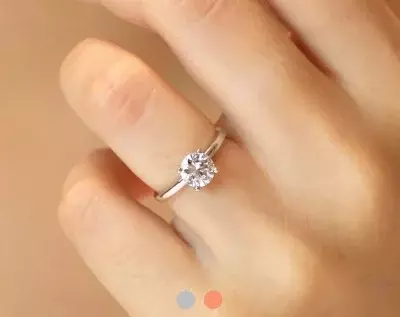 1.0 Carat 4 Prongs Solitaire Engagement Ring Brilliant Cut Diamond Simulant Bridal Ring Promise Ring 