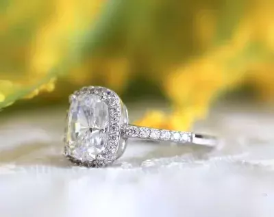 3.24 Carat Center Engagement Ring Radiant Cut Diamond Simulant Bridal Ring Wedding Ring Anniversary Ring Promise Ring 