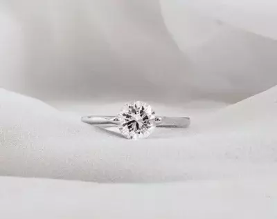 1.20 ct Solitaire Engagement Ring Brilliant Cut Diamond Simulant Bridal Ring Anniversary Ring Promise Ring 