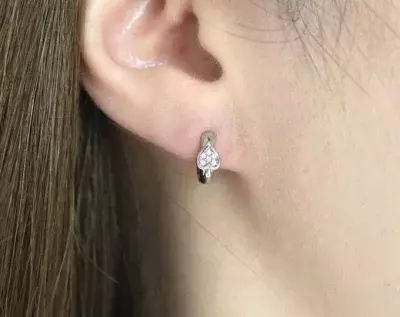 Minimal Spade Huggie Earrings Minimalist Spade Micro Pave Set Diamond Simulant Daily Earrings Promise Earrings Anniversary Gifts 