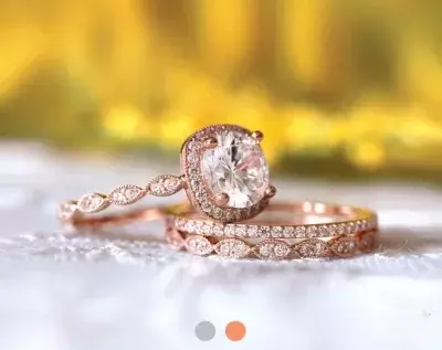 2.92 cttw Art Deco Bridal Set Ring Brilliant Cut (7.5mm) Halo Engagement w/ Mix&Match Eternity Wedding Ring Dainty Bridal 