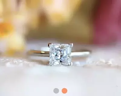 1.70 Carat Solitaire Engagement Ring Princess Cut Diamond Simulant Bridal Ring Anniversary Ring Wedding Ring 