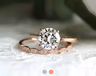 2.32 cttw Bridal Set Ring Art Deco Solitaire Set Ring Brilliant Cut Diamond Simulant Wedding Set Ring 