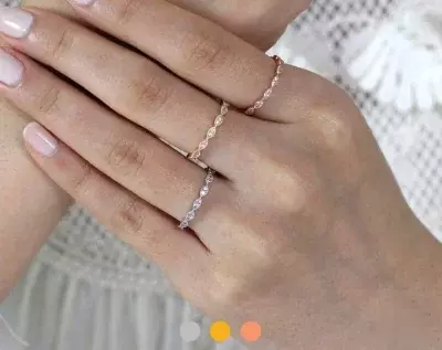 0.42 cttw Thin & Delicate Art Deco Full Eternity Ring Brilliant Cut Pave Diamond Simulants Tiny Bands Stackable Wedding Ring 