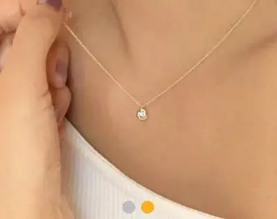 Bezel Solitaire (3.0/4.0mm) Pendant Necklace Bezel Set Diamond Necklace Dainty Minimal Diamond Necklace Minimalist Necklace 