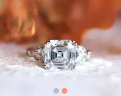 4.60 cttw Art Deco Engagement Ring Asscher & Marquise Cut Diamond Simulants Bridal Ring Wedding Ring Anniversary Gift Ring 