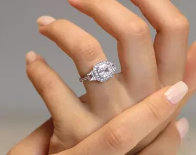 Size 5 only 3.05 cttw Art Deco Halo Engagement Ring Cushion Cut Diamond Simulant Anniversary Ring Promise Ring Bridal Ring 