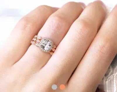 2.92 ctt Art Deco Bridal Ring Halo Engagement Ring w/ All or Half Eternity band Cushion Cut Diamond Simulant Dainty Ring 